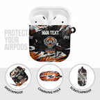 Personalized Wests Tigers AirPods Case Graffiti Grunge Abstract Urban Street Style Design