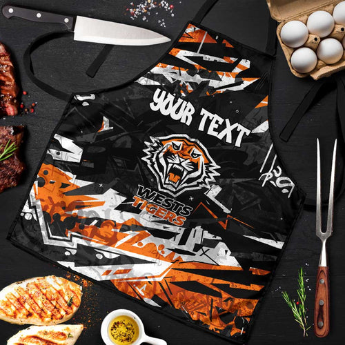Personalized Wests Tigers Apron Graffiti Grunge Abstract Urban Street Style Design
