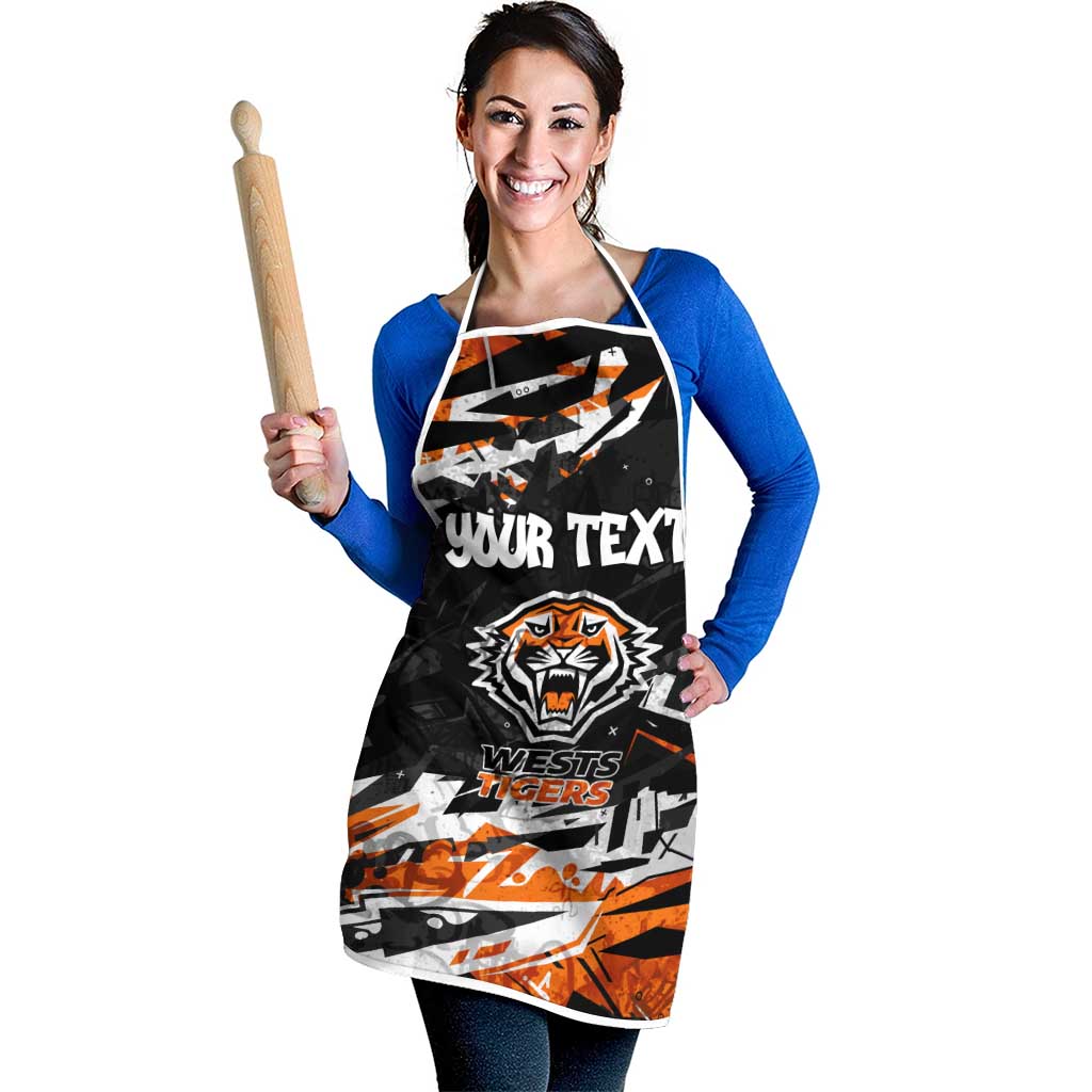 Personalized Wests Tigers Apron Graffiti Grunge Abstract Urban Street Style Design