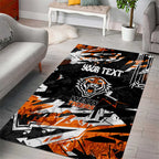 Personalized Wests Tigers Area Rug Graffiti Grunge Abstract Urban Street Style Design