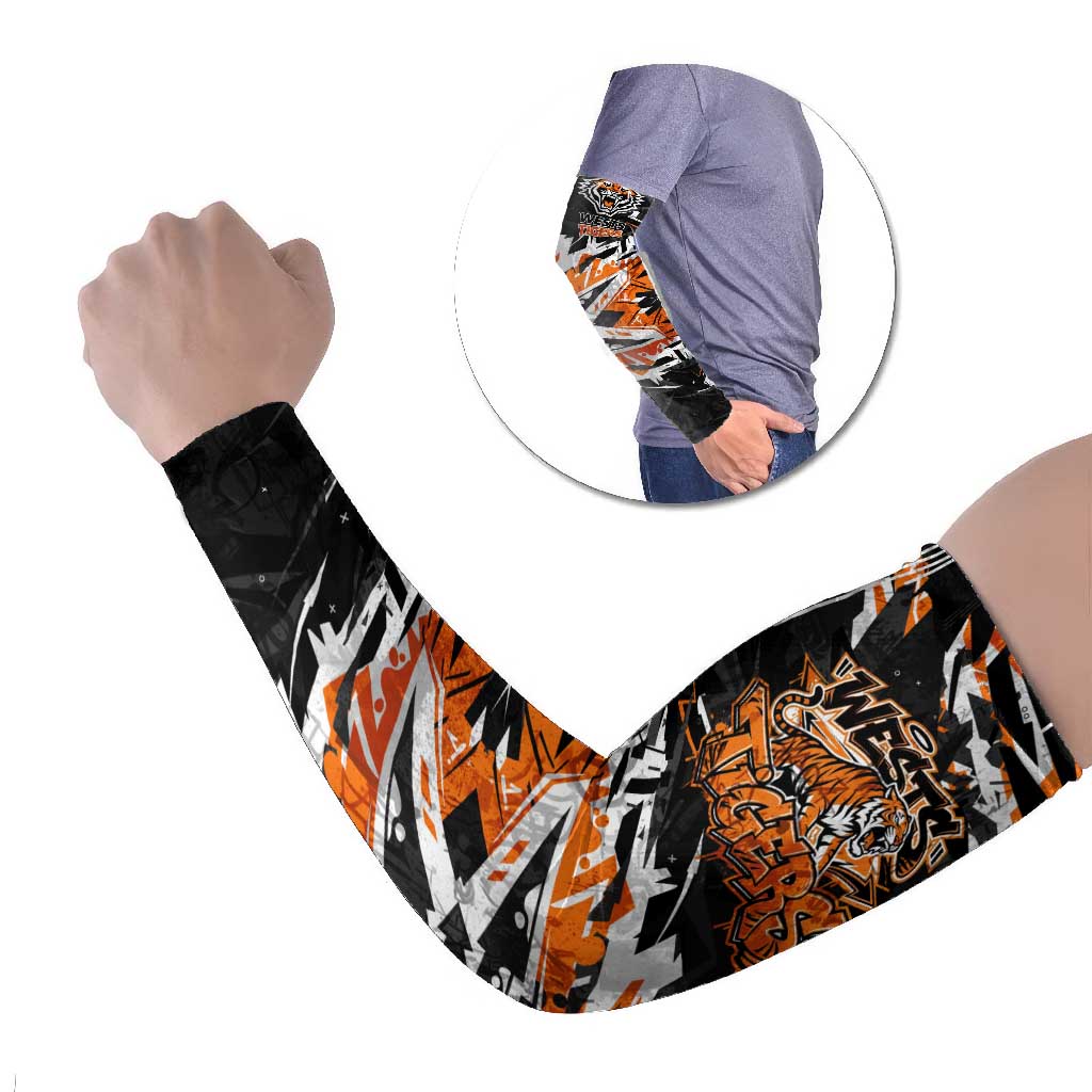 Personalized Wests Tigers Arm Sleeves Graffiti Grunge Abstract Urban Street Style Design