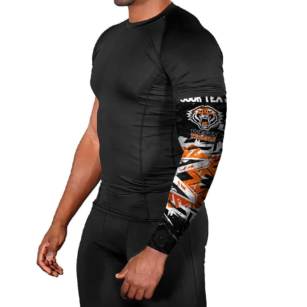 Personalized Wests Tigers Arm Sleeves Graffiti Grunge Abstract Urban Street Style Design