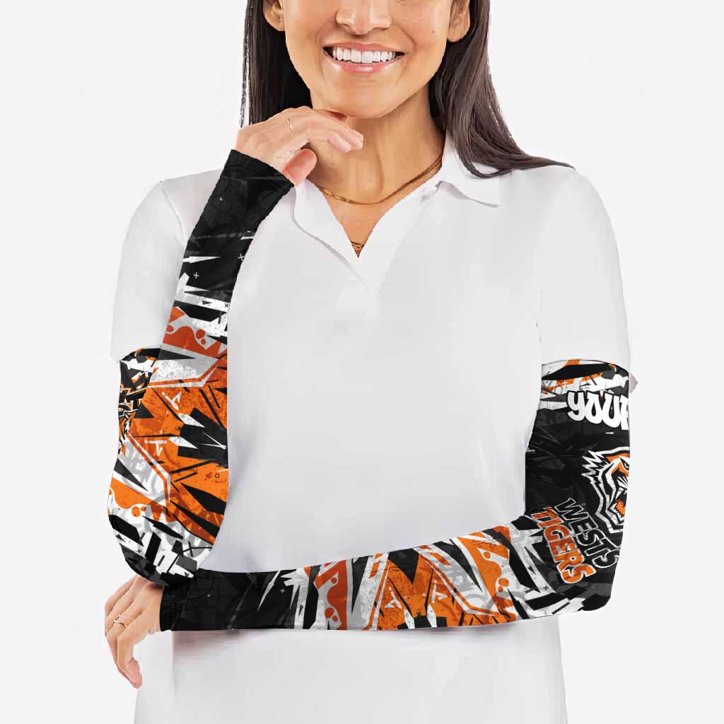 Personalized Wests Tigers Arm Sleeves Graffiti Grunge Abstract Urban Street Style Design