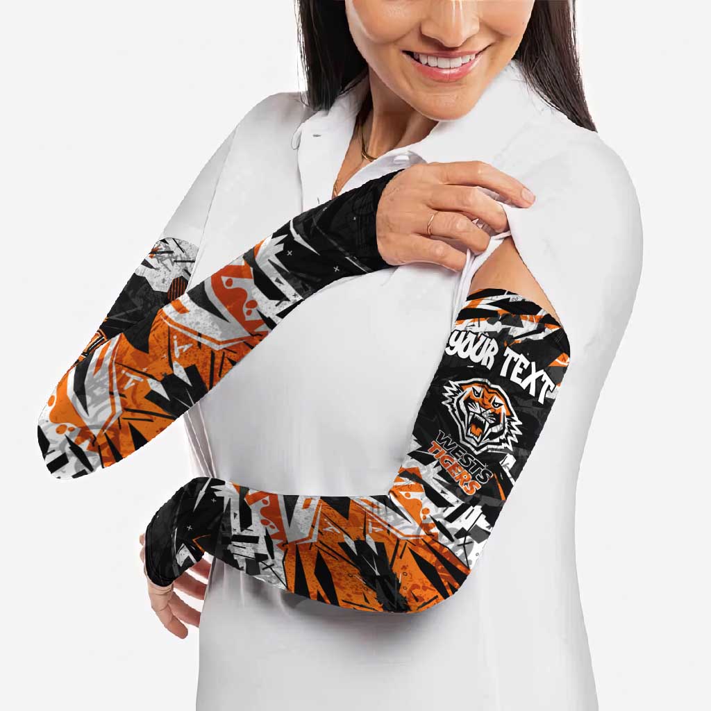 Personalized Wests Tigers Arm Sleeves Graffiti Grunge Abstract Urban Street Style Design