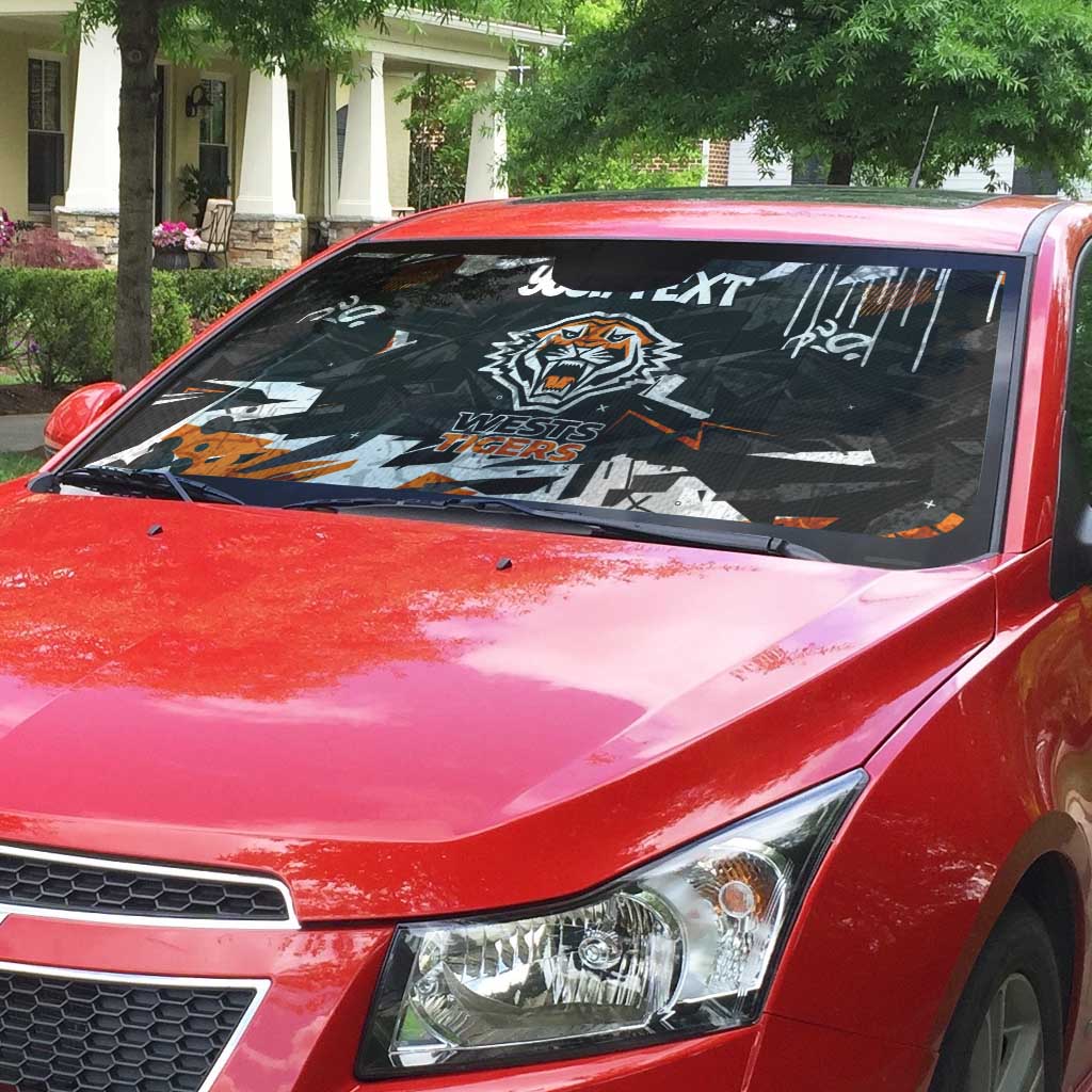 Personalized Wests Tigers Auto Sun Shade Graffiti Grunge Abstract Urban Street Style Design