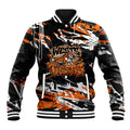 Personalized Wests Tigers Baseball Jacket Graffiti Grunge Abstract Urban Street Style Design