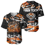 Personalized Wests Tigers Baseball Jersey Graffiti Grunge Abstract Urban Street Style Design