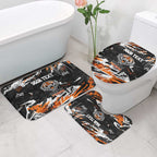 Personalized Wests Tigers Bathroom Set Graffiti Grunge Abstract Urban Street Style Design