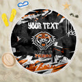 Personalized Wests Tigers Beach Blanket Graffiti Grunge Abstract Urban Street Style Design