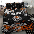 Personalized Wests Tigers Bedding Set Graffiti Grunge Abstract Urban Street Style Design