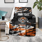 Personalized Wests Tigers Blanket Graffiti Grunge Abstract Urban Street Style Design