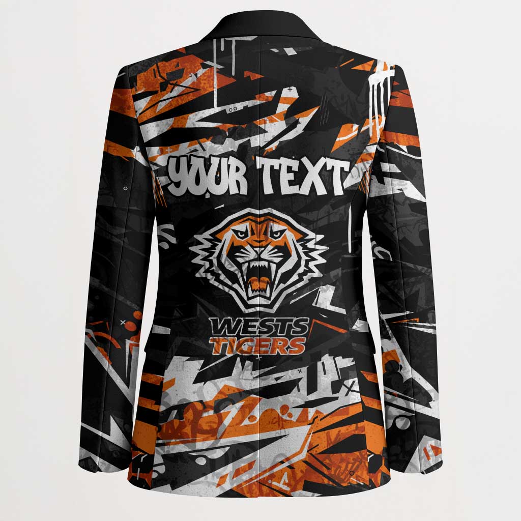 Personalized Wests Tigers Blazer Graffiti Grunge Abstract Urban Street Style Design