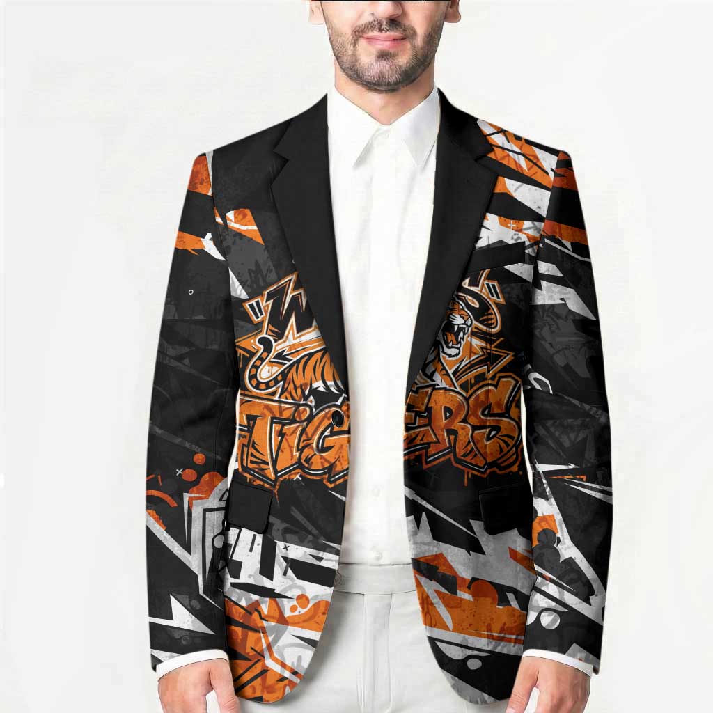 Personalized Wests Tigers Blazer Graffiti Grunge Abstract Urban Street Style Design