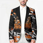 Personalized Wests Tigers Blazer Graffiti Grunge Abstract Urban Street Style Design