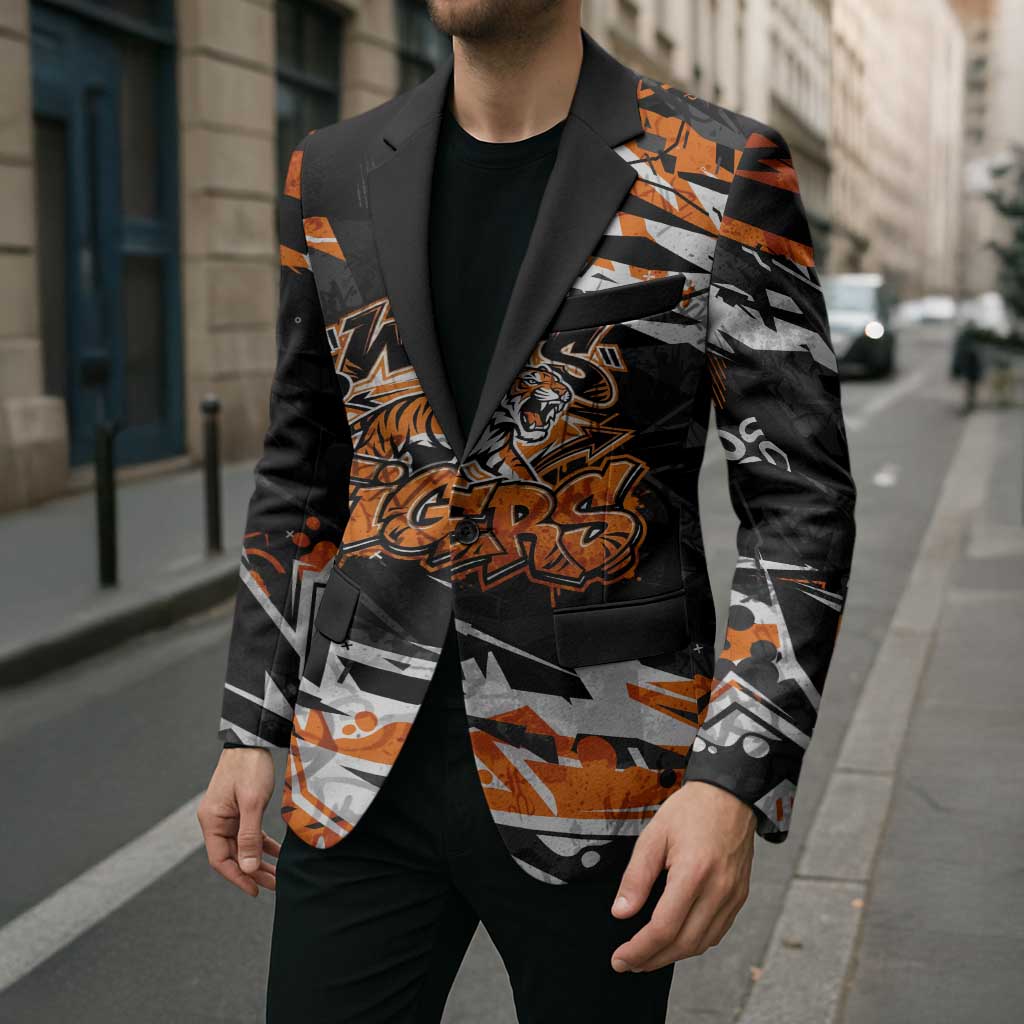 Personalized Wests Tigers Blazer Graffiti Grunge Abstract Urban Street Style Design