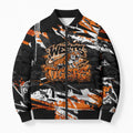 Personalized Wests Tigers Bomber Puffer Jacket Graffiti Grunge Abstract Urban Street Style Design