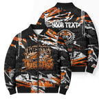 Personalized Wests Tigers Bomber Puffer Jacket Graffiti Grunge Abstract Urban Street Style Design