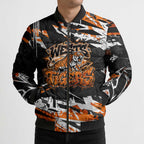 Personalized Wests Tigers Bomber Puffer Jacket Graffiti Grunge Abstract Urban Street Style Design