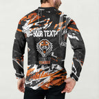 Personalized Wests Tigers Button Sweatshirt Graffiti Grunge Abstract Urban Street Style Design