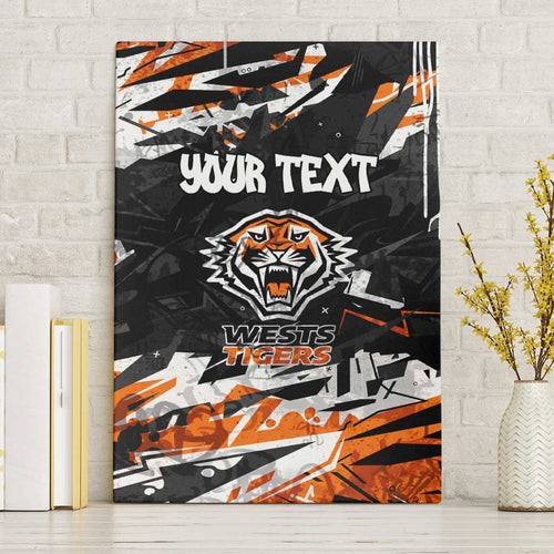 Personalized Wests Tigers Canvas Wall Art Graffiti Grunge Abstract Urban Street Style Design