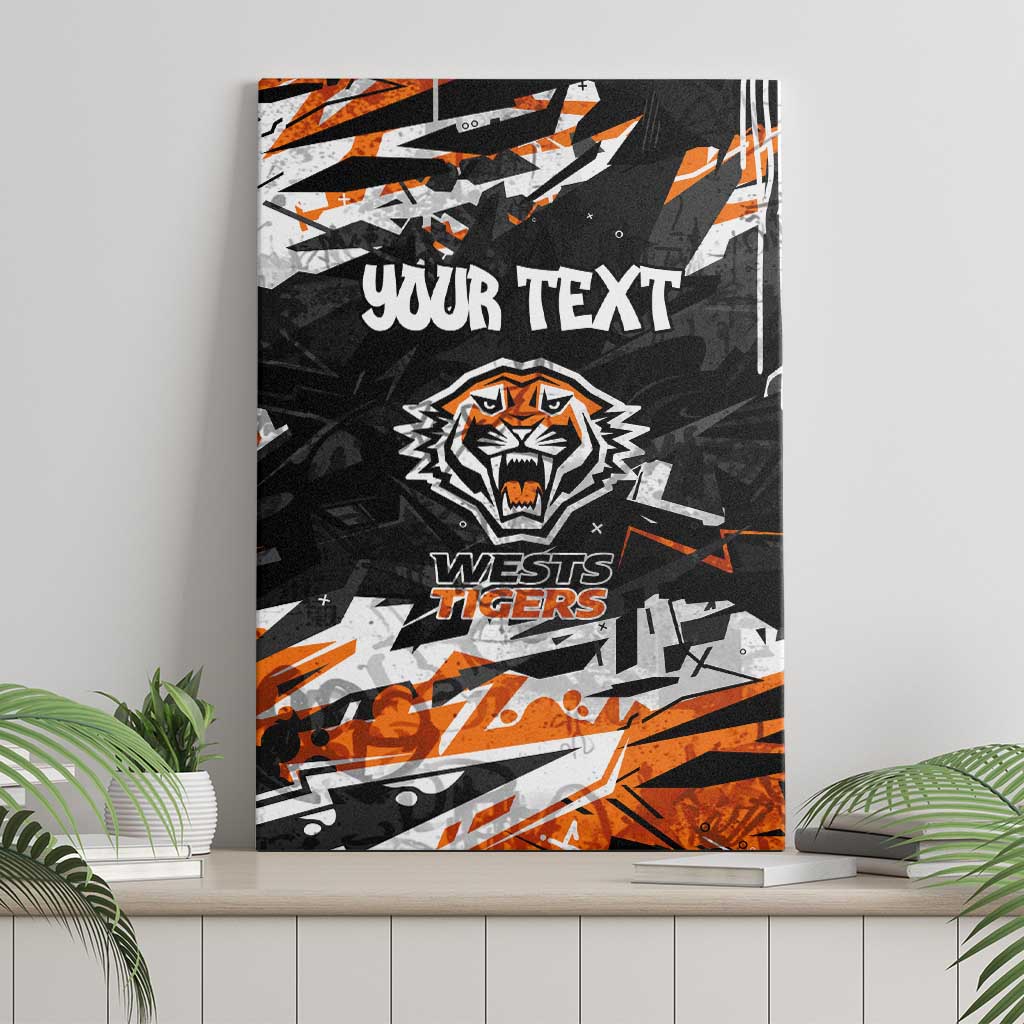 Personalized Wests Tigers Canvas Wall Art Graffiti Grunge Abstract Urban Street Style Design