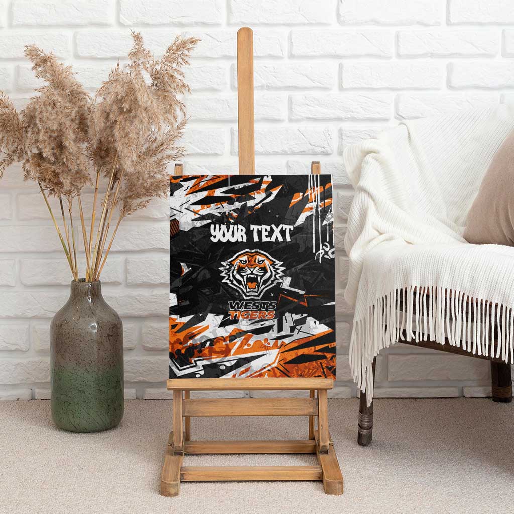 Personalized Wests Tigers Canvas Wall Art Graffiti Grunge Abstract Urban Street Style Design