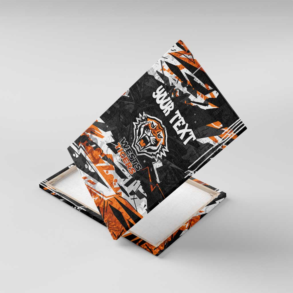 Personalized Wests Tigers Canvas Wall Art Graffiti Grunge Abstract Urban Street Style Design
