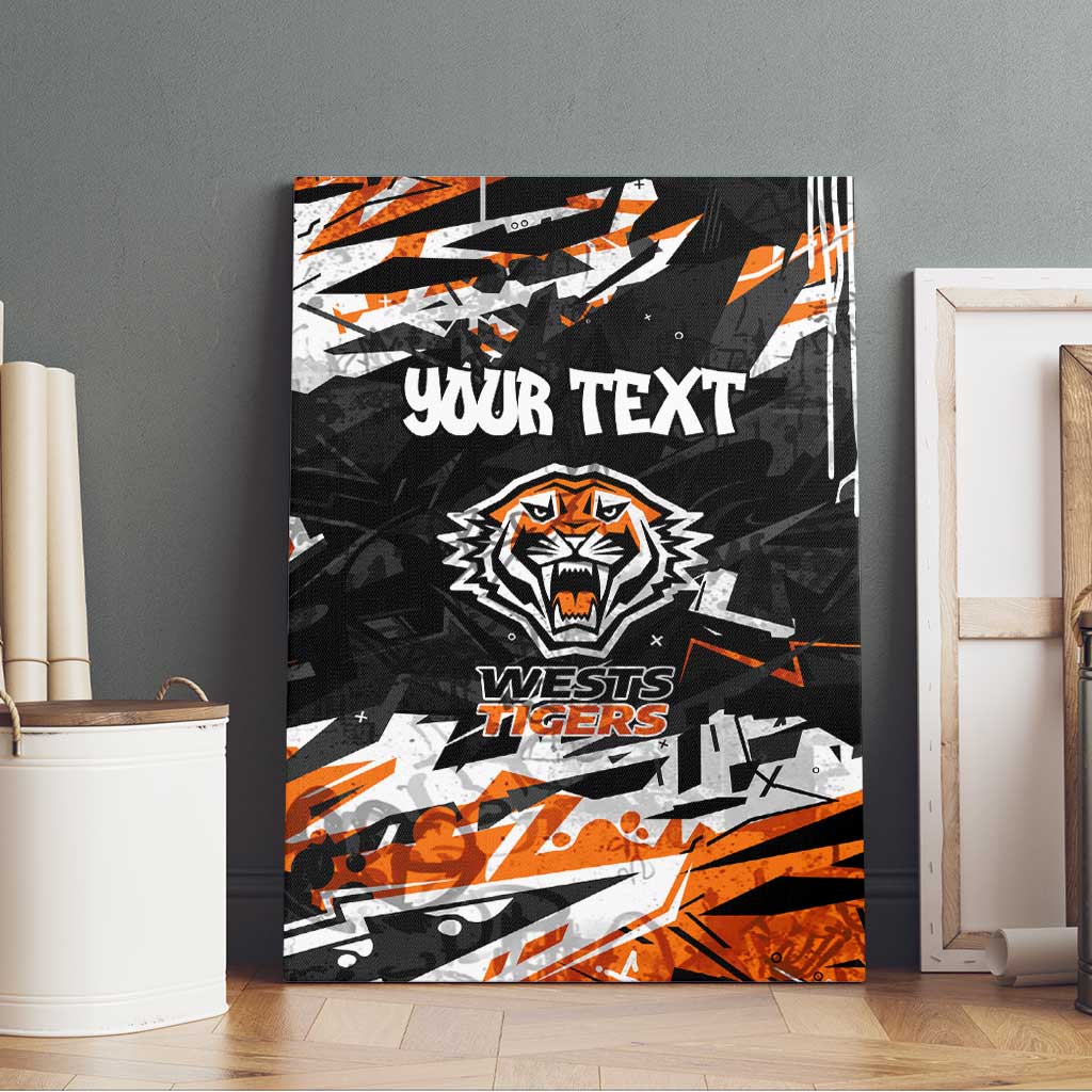 Personalized Wests Tigers Canvas Wall Art Graffiti Grunge Abstract Urban Street Style Design
