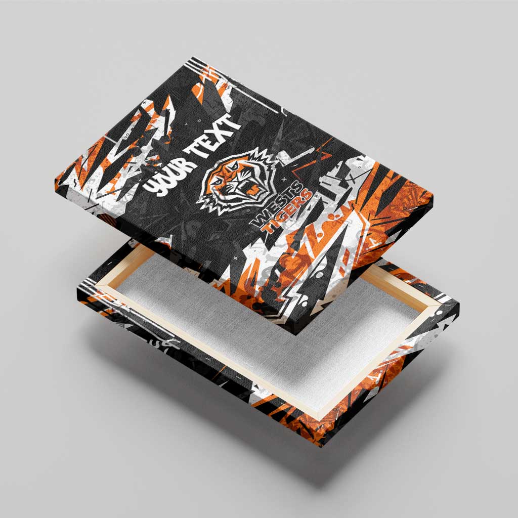 Personalized Wests Tigers Canvas Wall Art Graffiti Grunge Abstract Urban Street Style Design