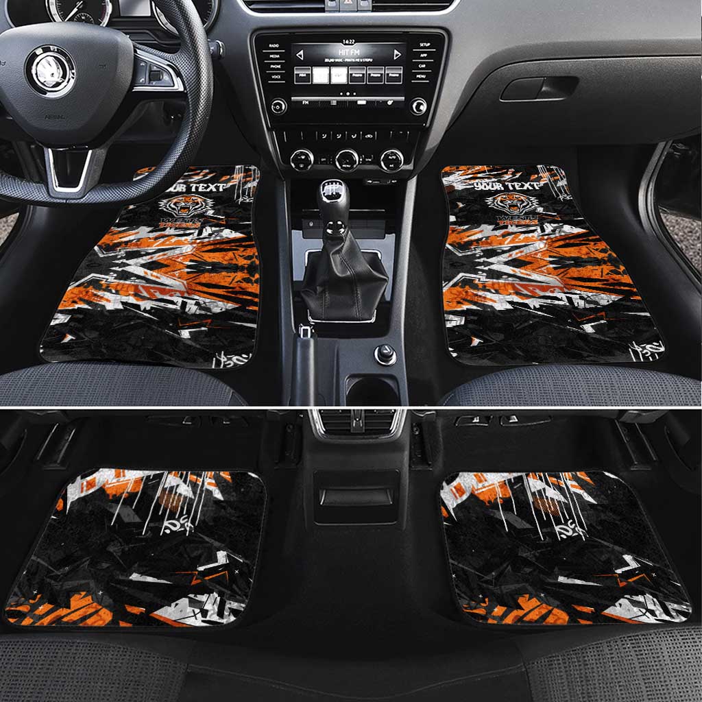 Personalized Wests Tigers Car Mats Graffiti Grunge Abstract Urban Street Style Design