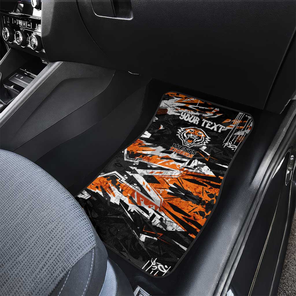 Personalized Wests Tigers Car Mats Graffiti Grunge Abstract Urban Street Style Design