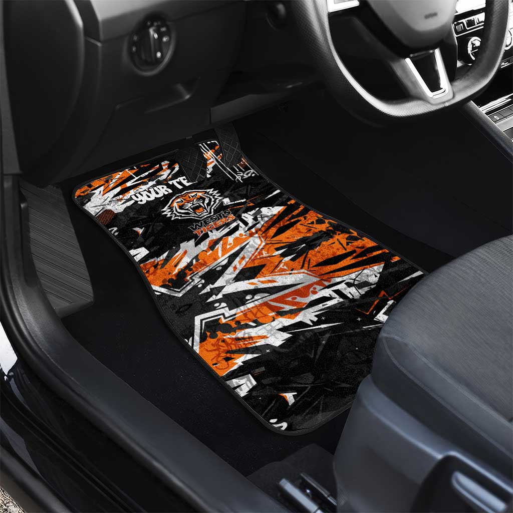 Personalized Wests Tigers Car Mats Graffiti Grunge Abstract Urban Street Style Design
