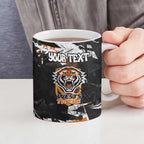 Personalized Wests Tigers Ceramic Mug Graffiti Grunge Abstract Urban Street Style Design
