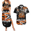 Personalized Wests Tigers Couples Matching Summer Maxi Dress and Hawaiian Shirt Graffiti Grunge Abstract Urban Street Style Design