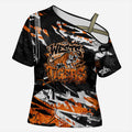 Personalized Wests Tigers Cross Shoulder Shirt Graffiti Grunge Abstract Urban Street Style Design