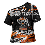 Personalized Wests Tigers Cross Shoulder Shirt Graffiti Grunge Abstract Urban Street Style Design