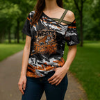 Personalized Wests Tigers Cross Shoulder Shirt Graffiti Grunge Abstract Urban Street Style Design