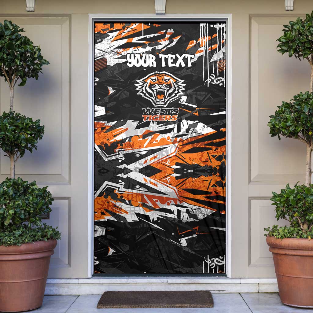 Personalized Wests Tigers Door Cover Graffiti Grunge Abstract Urban Street Style Design