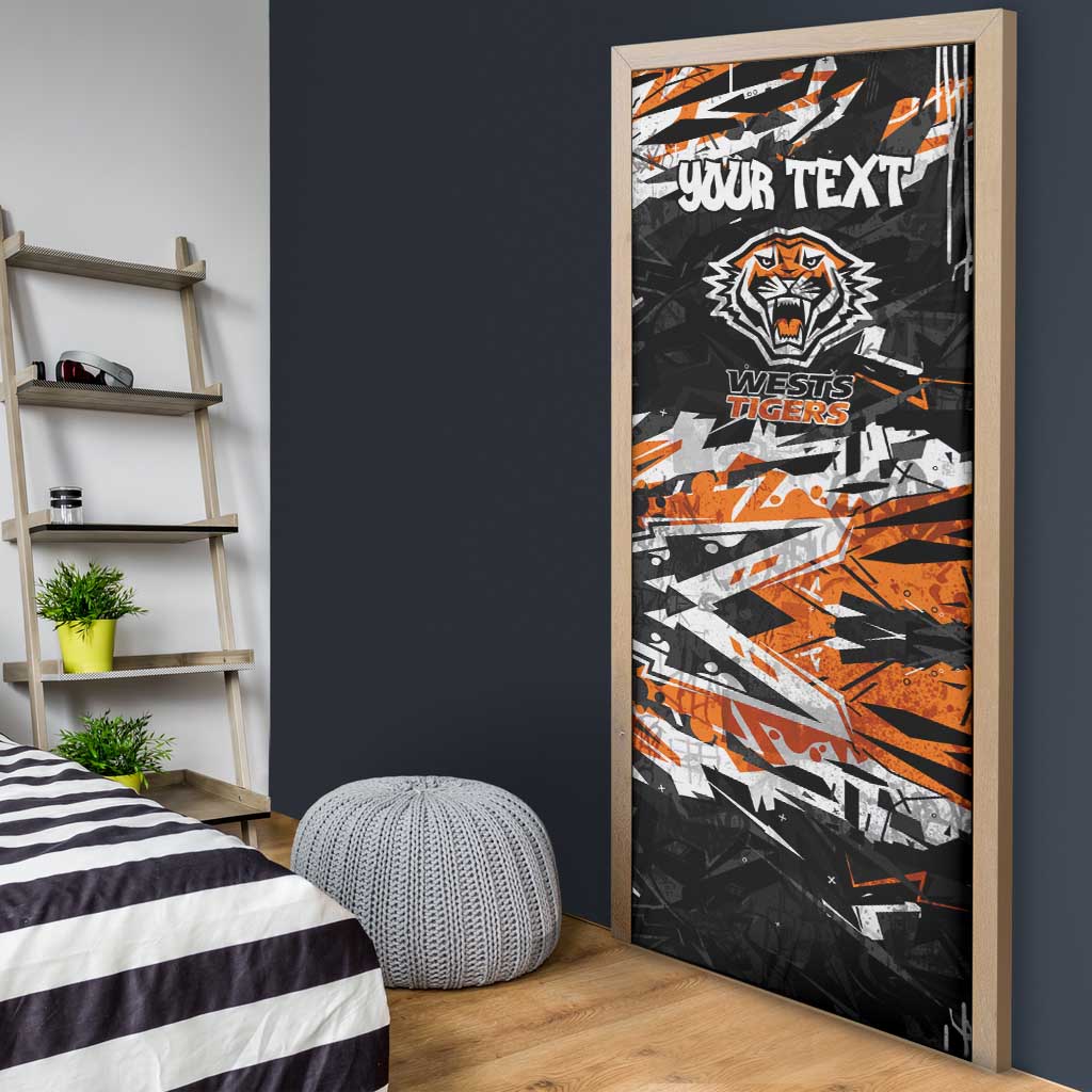Personalized Wests Tigers Door Cover Graffiti Grunge Abstract Urban Street Style Design