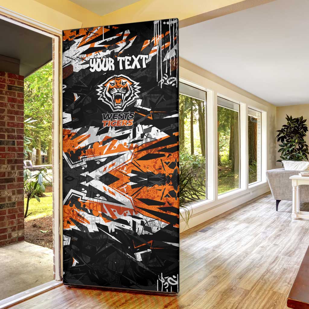 Personalized Wests Tigers Door Cover Graffiti Grunge Abstract Urban Street Style Design