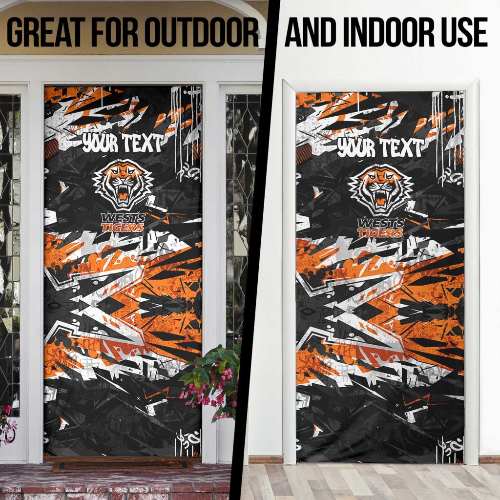 Personalized Wests Tigers Door Cover Graffiti Grunge Abstract Urban Street Style Design
