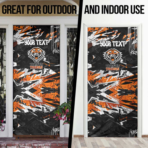 Personalized Wests Tigers Door Cover Graffiti Grunge Abstract Urban Street Style Design