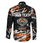 Personalized Wests Tigers Family Matching Mermaid Dress and Hawaiian Shirt Graffiti Grunge Abstract Urban Street Style Design