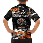 Personalized Wests Tigers Family Matching Summer Maxi Dress and Hawaiian Shirt Graffiti Grunge Abstract Urban Street Style Design