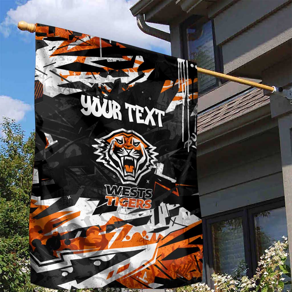 Personalized Wests Tigers Garden Flag Graffiti Grunge Abstract Urban Street Style Design