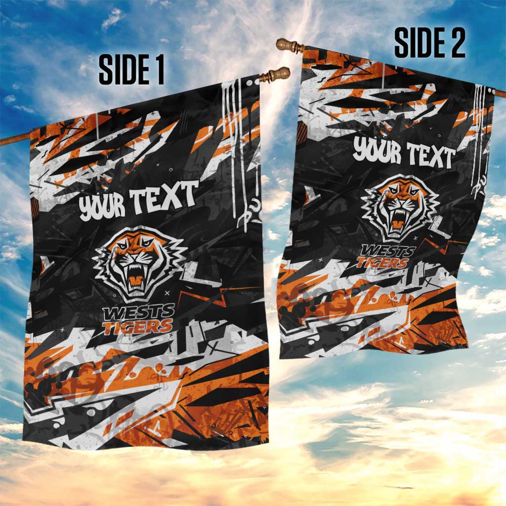 Personalized Wests Tigers Garden Flag Graffiti Grunge Abstract Urban Street Style Design