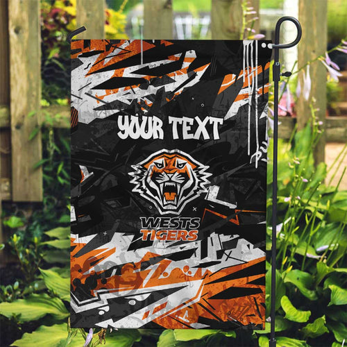 Personalized Wests Tigers Garden Flag Graffiti Grunge Abstract Urban Street Style Design