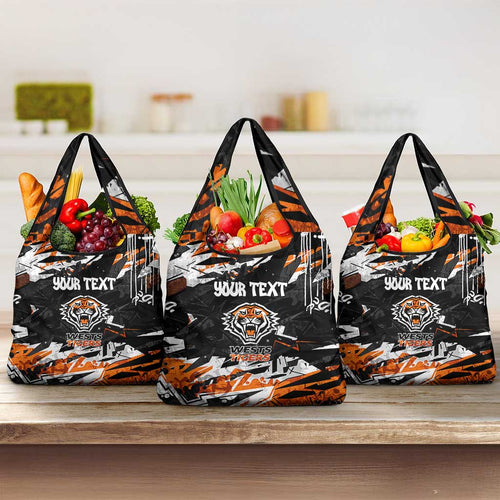 Personalized Wests Tigers Grocery Bag Graffiti Grunge Abstract Urban Street Style Design