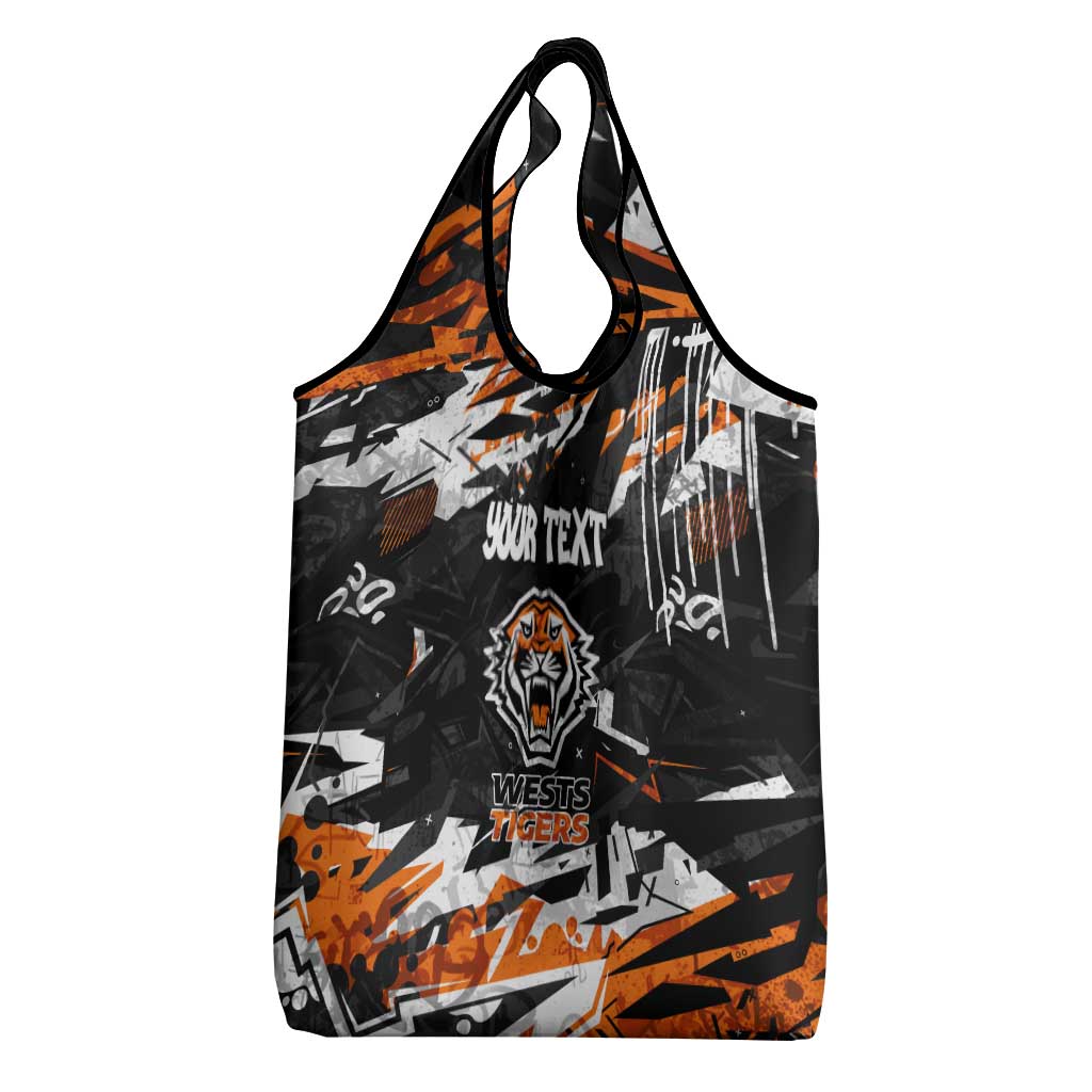 Personalized Wests Tigers Grocery Bag Graffiti Grunge Abstract Urban Street Style Design
