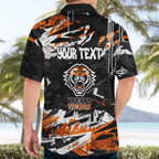 Personalized Wests Tigers Hawaiian Shirt Graffiti Grunge Abstract Urban Street Style Design